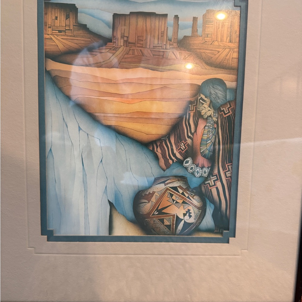 Framed Southwestern Art Print set. Armando Pena.